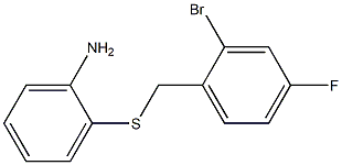 2-[(2-bromo-4-fluorobenzyl)thio]aniline Structure