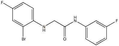2-[(2-bromo-4-fluorophenyl)amino]-N-(3-fluorophenyl)acetamide 구조식 이미지