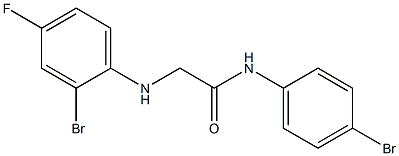 2-[(2-bromo-4-fluorophenyl)amino]-N-(4-bromophenyl)acetamide Structure