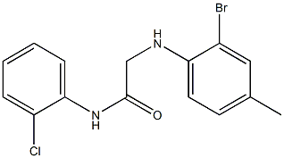 2-[(2-bromo-4-methylphenyl)amino]-N-(2-chlorophenyl)acetamide 구조식 이미지