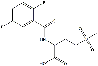 2-[(2-bromo-5-fluorophenyl)formamido]-4-methanesulfonylbutanoic acid Structure
