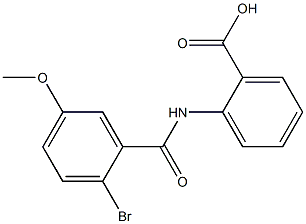 2-[(2-bromo-5-methoxybenzene)amido]benzoic acid Structure