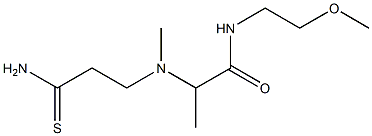 2-[(2-carbamothioylethyl)(methyl)amino]-N-(2-methoxyethyl)propanamide Structure