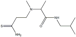 2-[(2-carbamothioylethyl)(methyl)amino]-N-(2-methylpropyl)propanamide 구조식 이미지