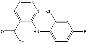 2-[(2-chloro-4-fluorophenyl)amino]pyridine-3-carboxylic acid 구조식 이미지