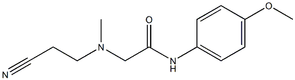 2-[(2-cyanoethyl)(methyl)amino]-N-(4-methoxyphenyl)acetamide Structure