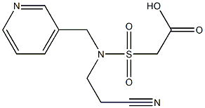 2-[(2-cyanoethyl)(pyridin-3-ylmethyl)sulfamoyl]acetic acid 구조식 이미지