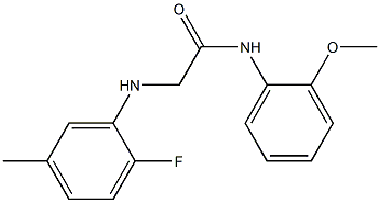 2-[(2-fluoro-5-methylphenyl)amino]-N-(2-methoxyphenyl)acetamide Structure