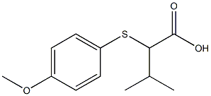 2-[(4-methoxyphenyl)sulfanyl]-3-methylbutanoic acid Structure