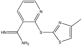 2-[(4-methyl-1,3-thiazol-2-yl)sulfanyl]pyridine-3-carboximidamide 구조식 이미지