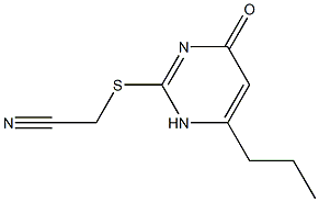 2-[(4-oxo-6-propyl-1,4-dihydropyrimidin-2-yl)sulfanyl]acetonitrile Structure
