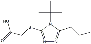 2-[(4-tert-butyl-5-propyl-4H-1,2,4-triazol-3-yl)sulfanyl]acetic acid Structure