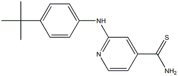 2-[(4-tert-butylphenyl)amino]pyridine-4-carbothioamide 구조식 이미지