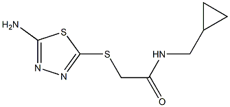 2-[(5-amino-1,3,4-thiadiazol-2-yl)sulfanyl]-N-(cyclopropylmethyl)acetamide 구조식 이미지