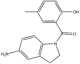 2-[(5-amino-2,3-dihydro-1H-indol-1-yl)carbonyl]-4-methylphenol 구조식 이미지