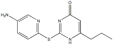 2-[(5-aminopyridin-2-yl)sulfanyl]-6-propyl-1,4-dihydropyrimidin-4-one Structure