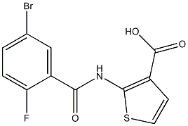 2-[(5-bromo-2-fluorobenzoyl)amino]thiophene-3-carboxylic acid 구조식 이미지