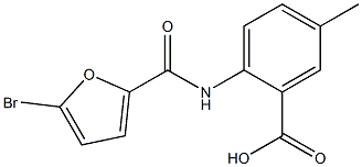 2-[(5-bromo-2-furoyl)amino]-5-methylbenzoic acid Structure
