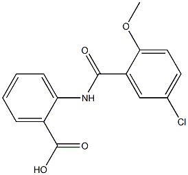 2-[(5-chloro-2-methoxybenzene)amido]benzoic acid Structure