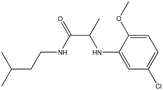 2-[(5-chloro-2-methoxyphenyl)amino]-N-(3-methylbutyl)propanamide 구조식 이미지