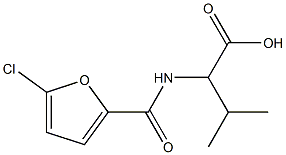 2-[(5-chlorofuran-2-yl)formamido]-3-methylbutanoic acid 구조식 이미지