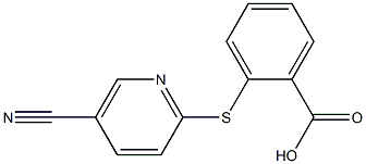 2-[(5-cyanopyridin-2-yl)thio]benzoic acid Structure