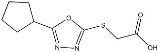 2-[(5-cyclopentyl-1,3,4-oxadiazol-2-yl)sulfanyl]acetic acid Structure