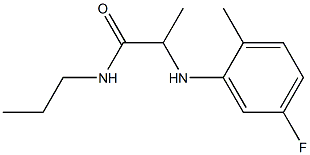 2-[(5-fluoro-2-methylphenyl)amino]-N-propylpropanamide Structure