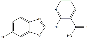 2-[(6-chloro-1,3-benzothiazol-2-yl)amino]pyridine-3-carboxylic acid Structure