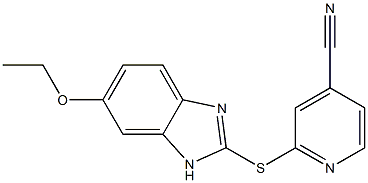 2-[(6-ethoxy-1H-1,3-benzodiazol-2-yl)sulfanyl]pyridine-4-carbonitrile Structure