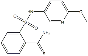 2-[(6-methoxypyridin-3-yl)sulfamoyl]benzene-1-carbothioamide Structure