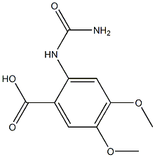 2-[(aminocarbonyl)amino]-4,5-dimethoxybenzoic acid 구조식 이미지