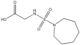 2-[(azepane-1-sulfonyl)amino]acetic acid 구조식 이미지