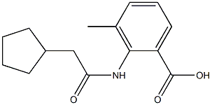 2-[(cyclopentylacetyl)amino]-3-methylbenzoic acid Structure