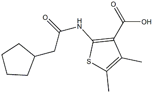 2-[(cyclopentylacetyl)amino]-4,5-dimethylthiophene-3-carboxylic acid Structure