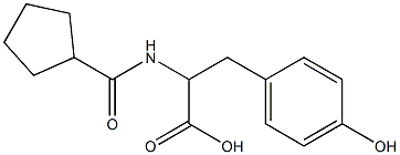 2-[(cyclopentylcarbonyl)amino]-3-(4-hydroxyphenyl)propanoic acid Structure