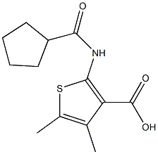 2-[(cyclopentylcarbonyl)amino]-4,5-dimethylthiophene-3-carboxylic acid Structure