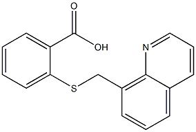 2-[(quinolin-8-ylmethyl)sulfanyl]benzoic acid Structure