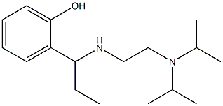 2-[1-({2-[bis(propan-2-yl)amino]ethyl}amino)propyl]phenol 구조식 이미지