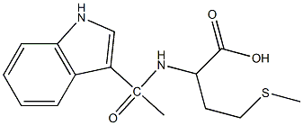 2-[1-(1H-indol-3-yl)acetamido]-4-(methylsulfanyl)butanoic acid 구조식 이미지