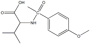 2-[1-(4-methoxyphenyl)acetamido]-3-methylbutanoic acid 구조식 이미지