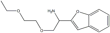 2-[1-amino-2-(2-ethoxyethoxy)ethyl]-1-benzofuran 구조식 이미지