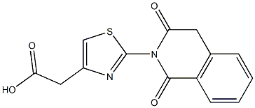 2-[2-(1,3-dioxo-1,2,3,4-tetrahydroisoquinolin-2-yl)-1,3-thiazol-4-yl]acetic acid 구조식 이미지