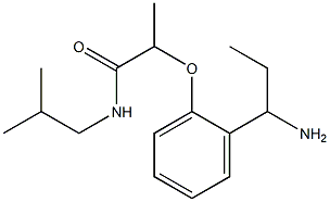 2-[2-(1-aminopropyl)phenoxy]-N-(2-methylpropyl)propanamide Structure