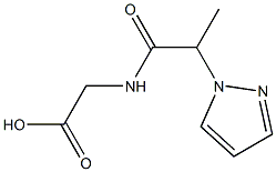 2-[2-(1H-pyrazol-1-yl)propanamido]acetic acid 구조식 이미지