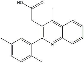 2-[2-(2,5-dimethylphenyl)-4-methylquinolin-3-yl]acetic acid 구조식 이미지