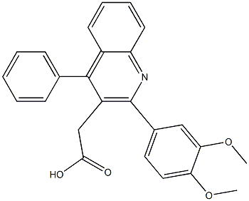 2-[2-(3,4-dimethoxyphenyl)-4-phenylquinolin-3-yl]acetic acid Structure