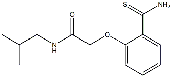 2-[2-(aminocarbonothioyl)phenoxy]-N-isobutylacetamide 구조식 이미지