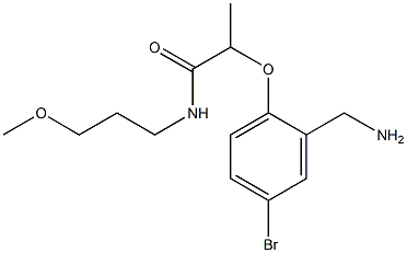 2-[2-(aminomethyl)-4-bromophenoxy]-N-(3-methoxypropyl)propanamide 구조식 이미지