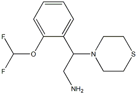 2-[2-(difluoromethoxy)phenyl]-2-(thiomorpholin-4-yl)ethan-1-amine 구조식 이미지